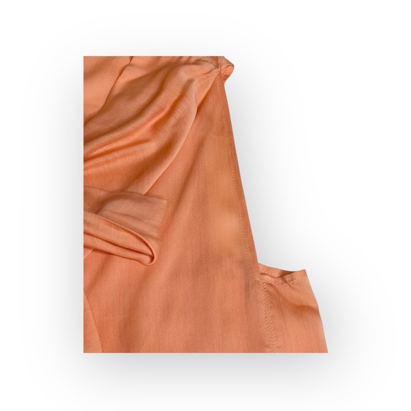 See by Chloe ༻ Pussy Bow Silk Crepe Crepon Sleeveless Top ༻Coral Pink Orange ༻ 6 - Picture 8 of 16